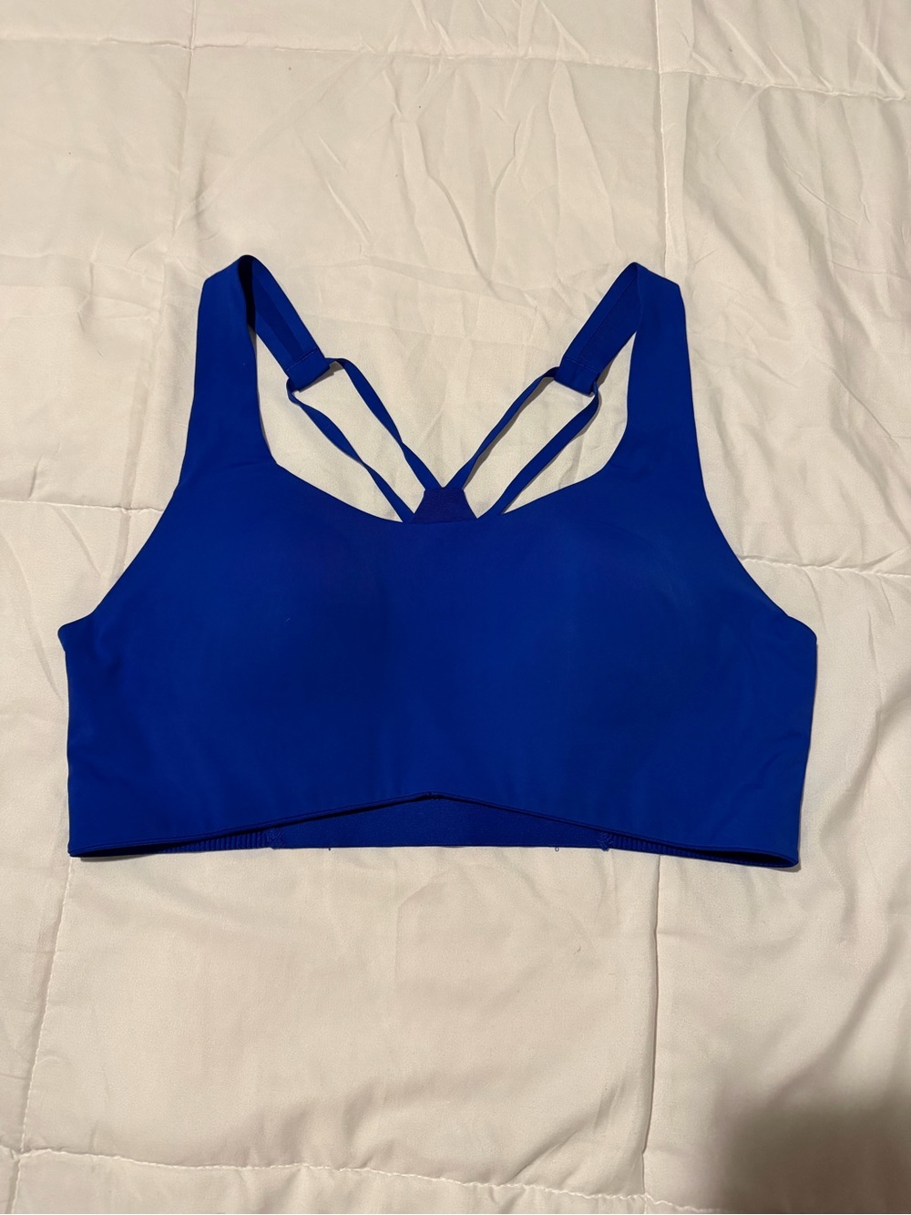Move Theology Strappy Back Sports Bra in Royal Blue